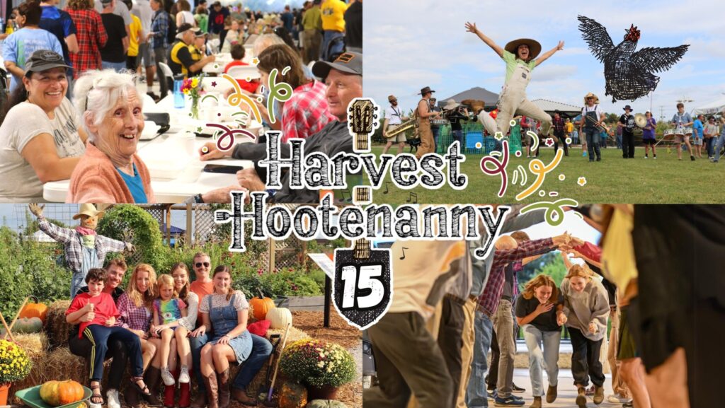 A montage of images illustrates the fun of the 15th annual Harvest Hootenanny.