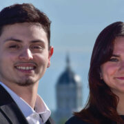 City Council Interns Marcello Sieverin and Lacey Salazar.