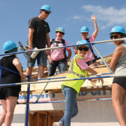 A Group On Scaffolding At The Show Me Central Habitat For Humanity Women Build Event