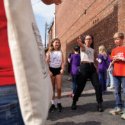 Violet Vonder Haar With A Group Of Campers