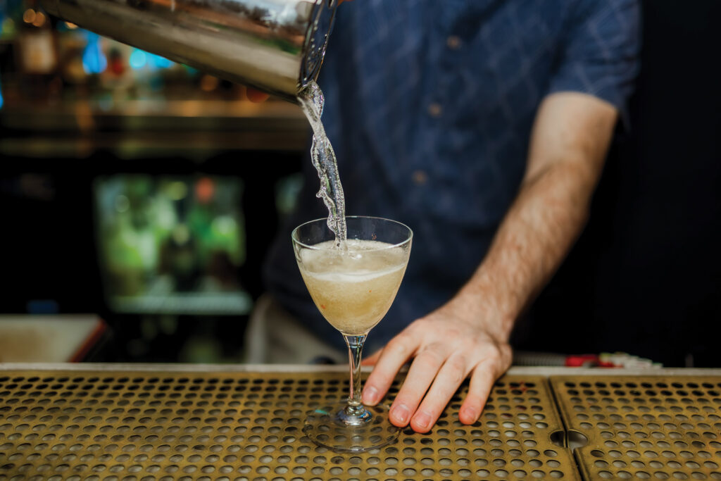 Bartender Making A Drink