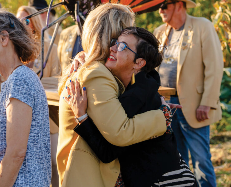 Featured Mayor Barbara Buffaloe Hugging Chamber Ambassador