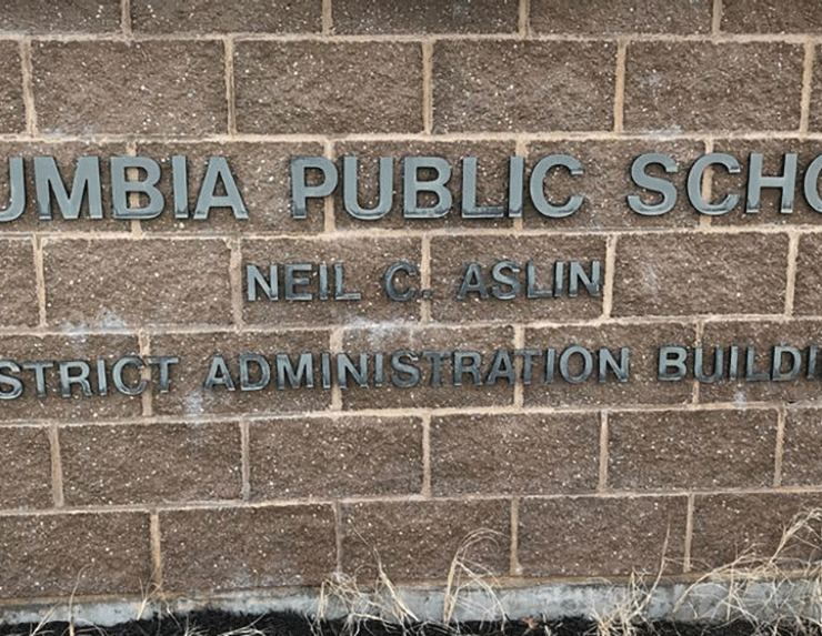 Columbia public schools brick signage Image Aslin 1200x800