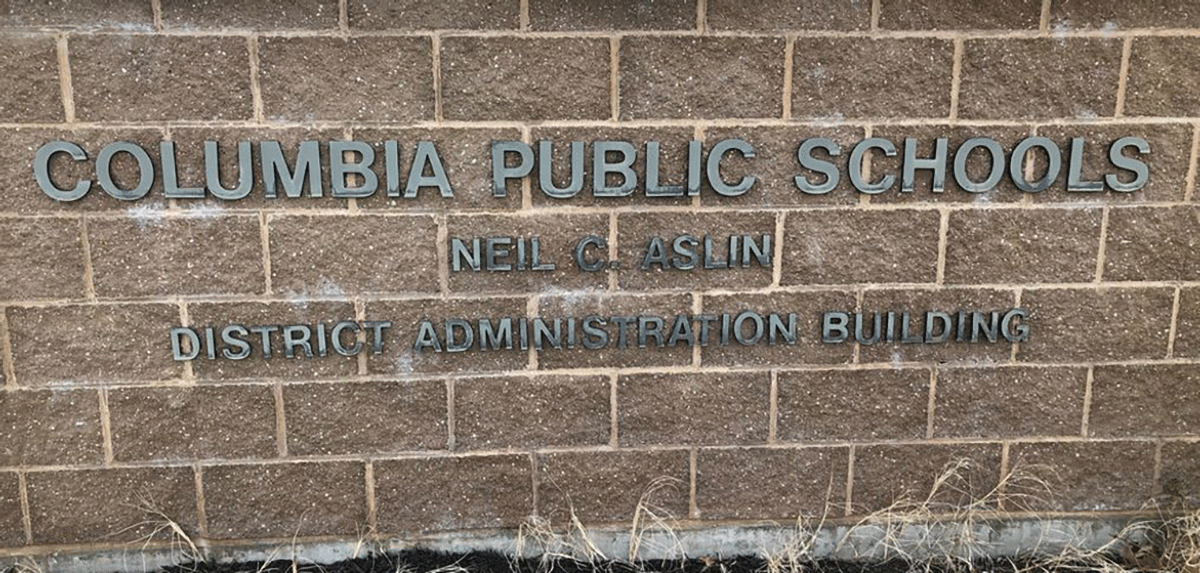 Columbia public schools brick signage Image Aslin 1200x800