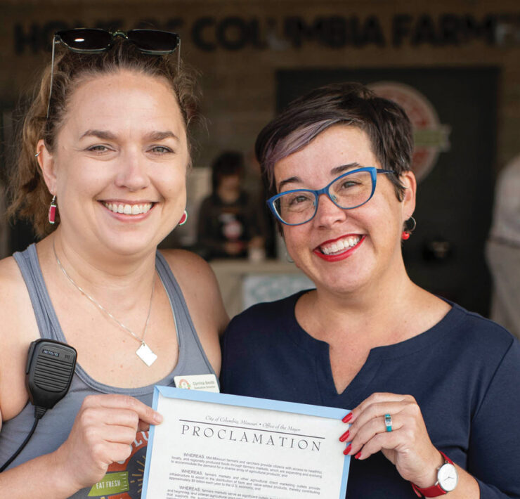 Corrine Smith Manager Of Columbia Farmers Market With Mayor Buffaloe