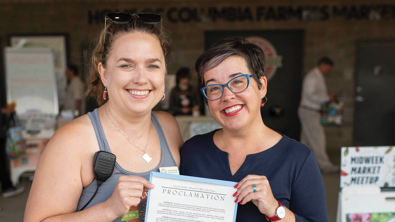 Corrine Smith Manager Of Columbia Farmers Market With Mayor Buffaloe