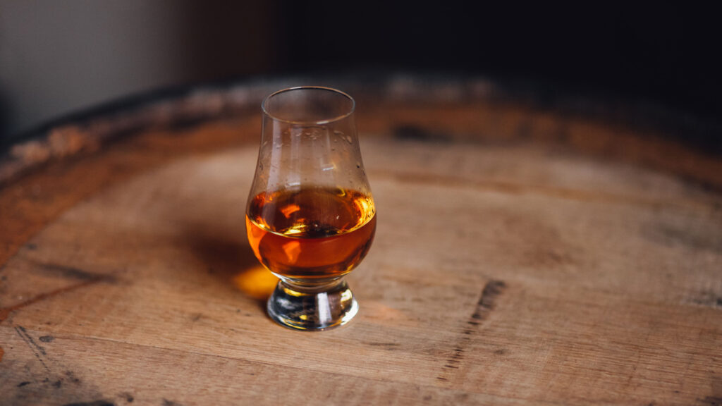 Featured Sample Pour Of Bourbon From A Distillery