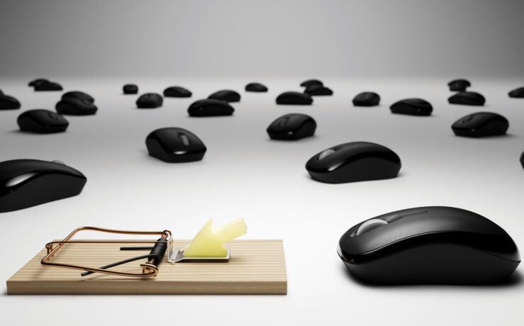 Computer Mouse Clickbait Conceptual Rendering