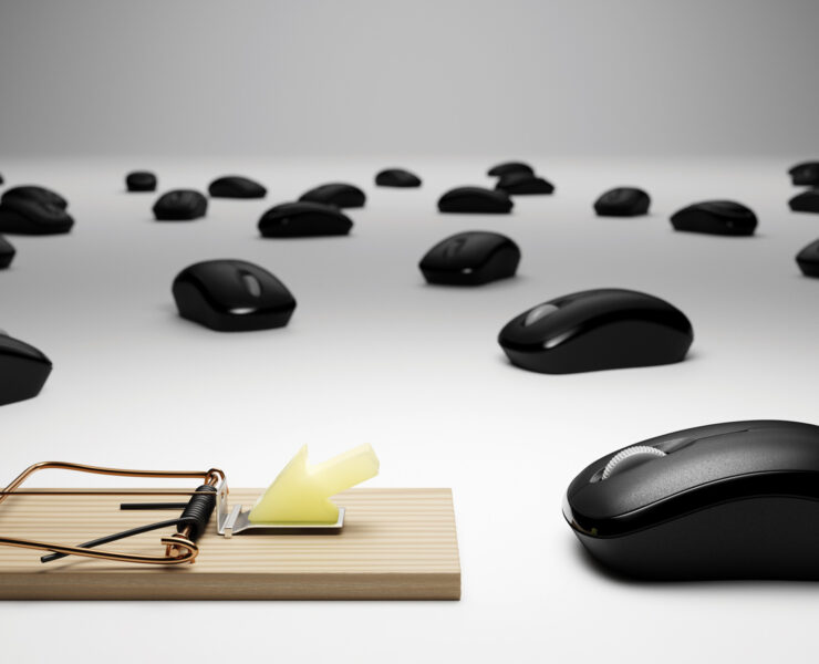 Computer Mouse Clickbait Conceptual Rendering