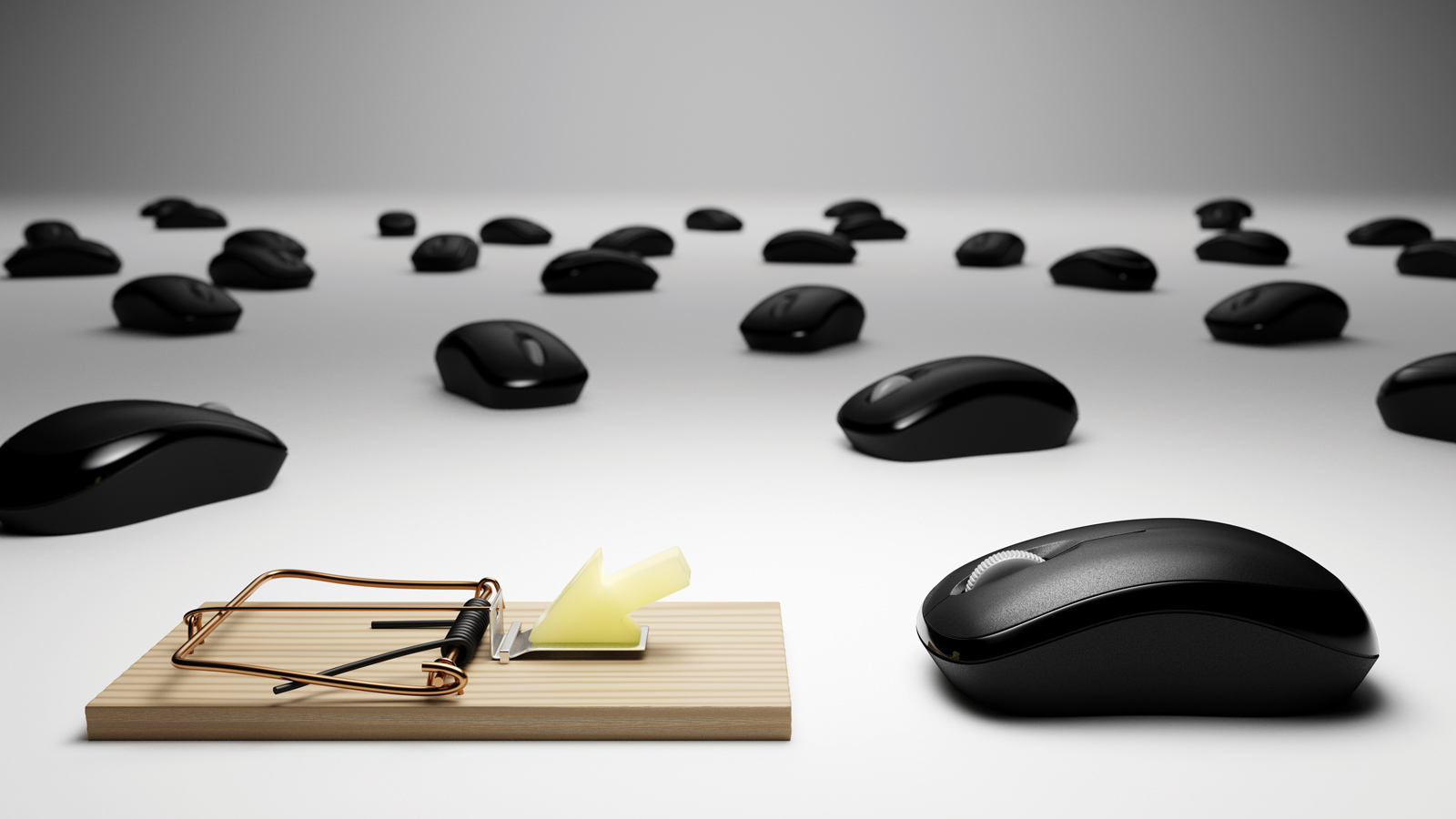 Computer Mouse Clickbait Conceptual Rendering