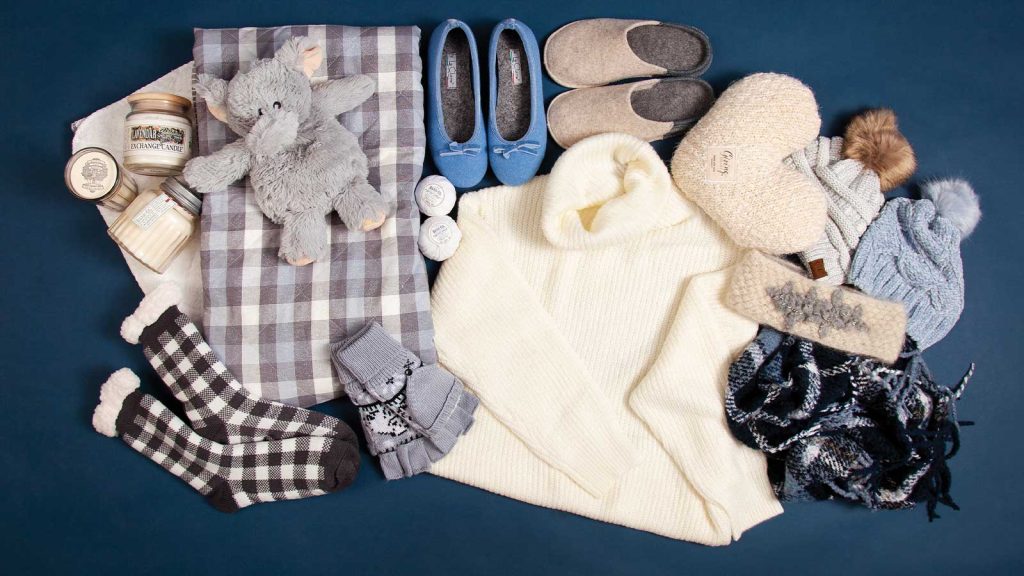 gray and blue slippers