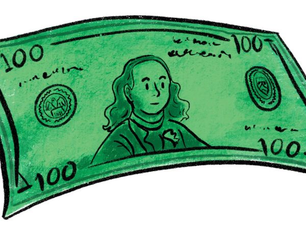 One Hundred Dollar Bill Illustration