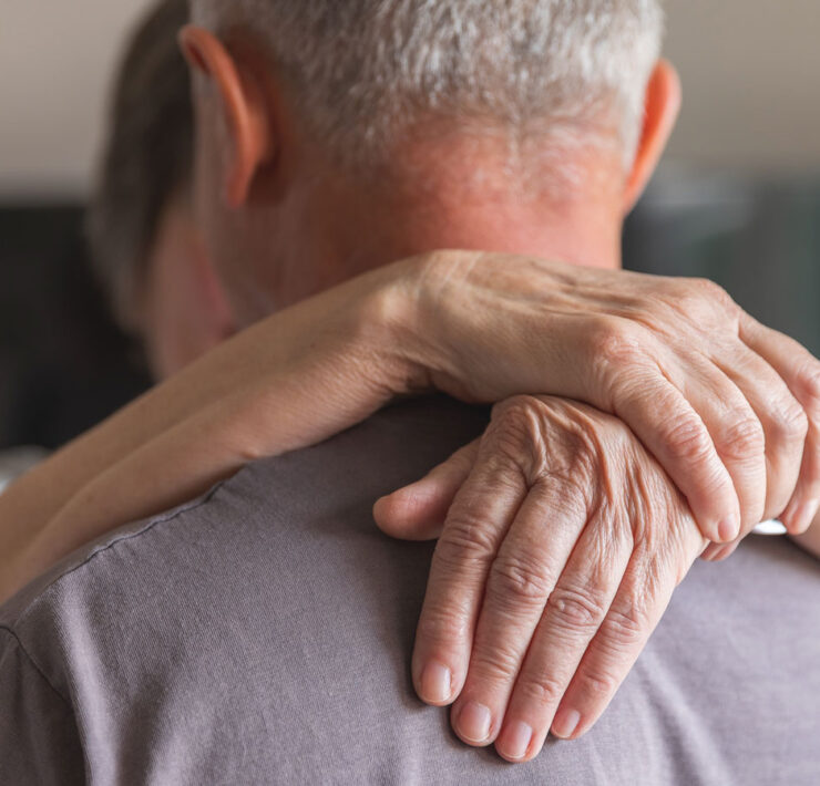 Elderly Couples Hands Holding Each Other While Dancing