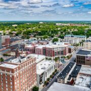 Aerial photo of downtown Columbia