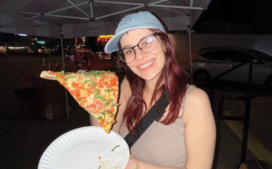 Featured Kelsey Winkeljohn Enjoying Pizza In Austin