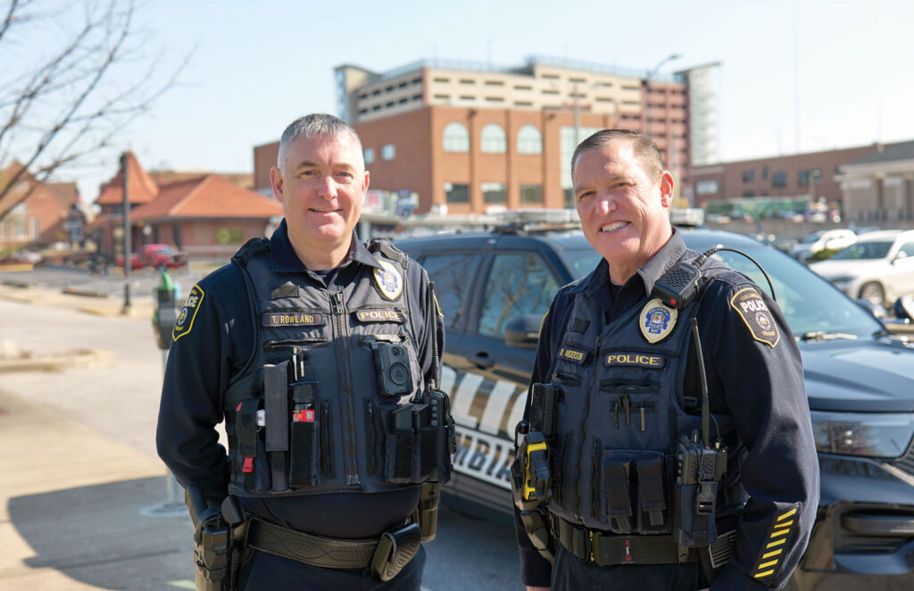Homeless Outreach Officers Brad Anderson And Todd Rowland Stand In Downtown