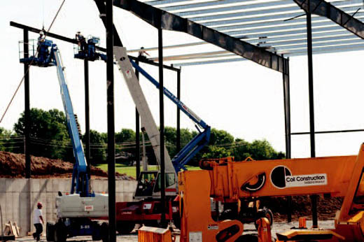Construction at Midway USA.