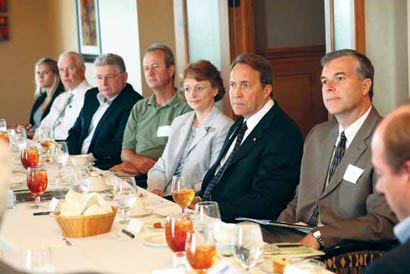 From left, Rebecca Rone, David Keller, Jake Halliday, Dave Baugher, Kim Barnes, Gary Meyerpeter and Steve Wyatt.