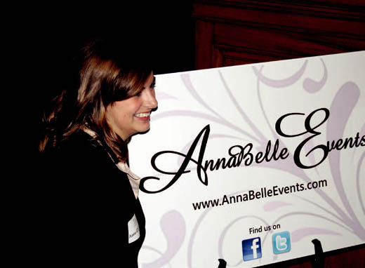 Anne Churchill greets guests at the Community Foundation kickoff.
