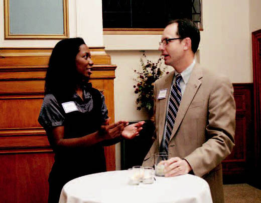 LeAnn Stroupe, the coordinator of MU Visitor Relations, and Craig Brumield of The Callaway Bank.