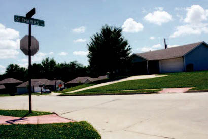 The Golf View subdivision is only a few yards away from the new school
