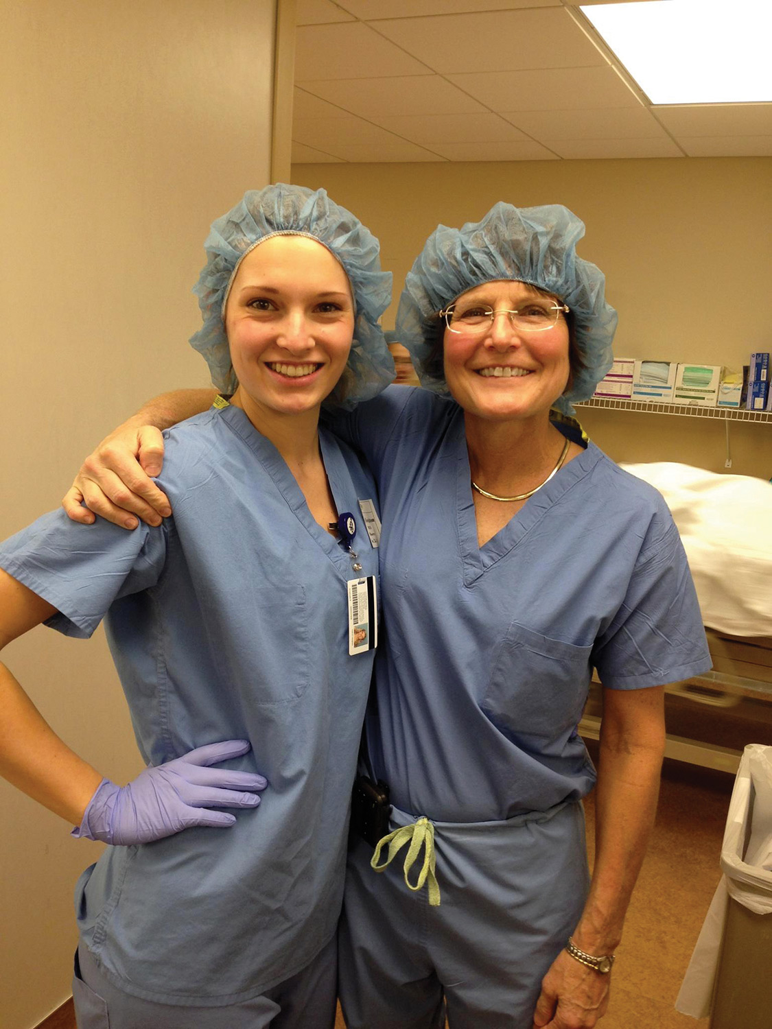 Keely, who wants to go into medicine, shadowing her mom