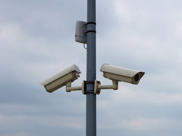 Illustration of video cameras on a pole.
