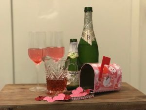 a bottle of sparkling wine