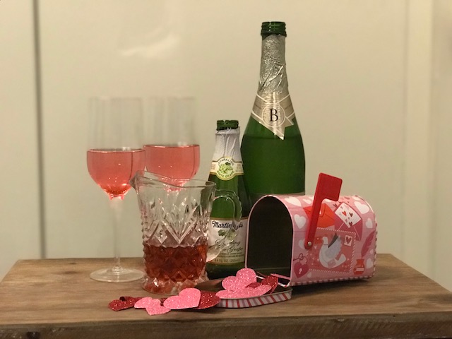a bottle of sparkling wine