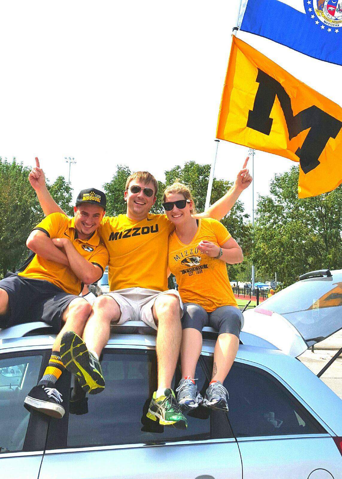 Chuck Caldwell (middle) and friends