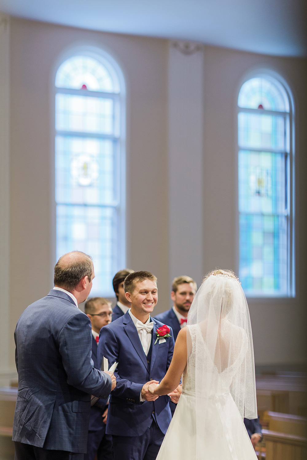 Ben and Rachel during the ceremony