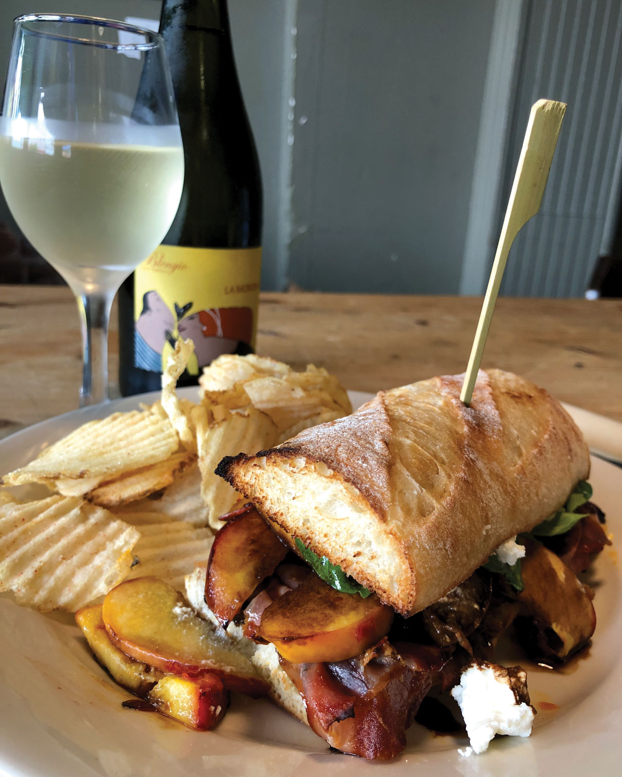 Beks Peach and Proscuitto Baguette