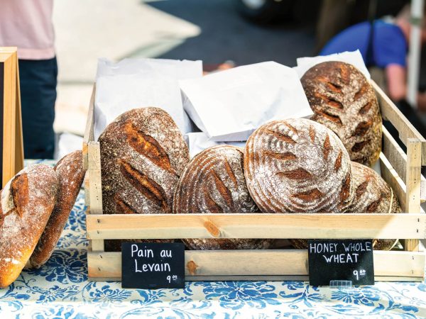 Breads being sold in open air farmers market