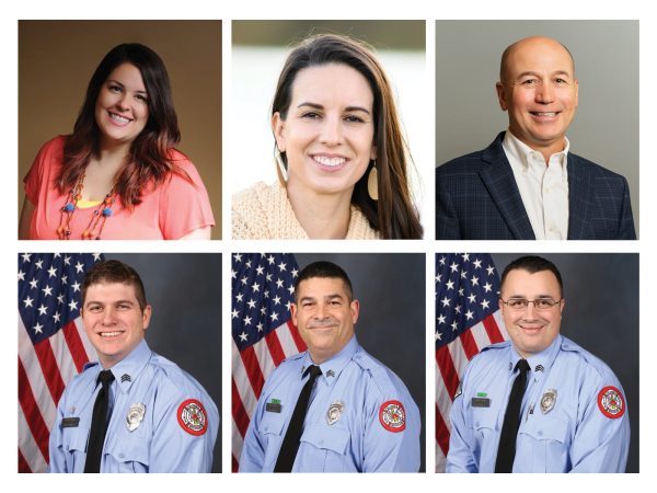 six individual headshots side by side of different men and women