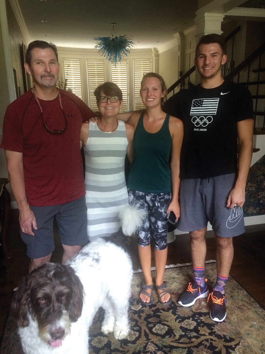 Thies' husband, Howard Houghton; Thies; daughter, Keely; and son, Caleb