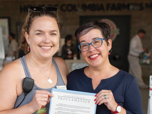 Corrine Smith Manager Of Columbia Farmers Market With Mayor Buffaloe