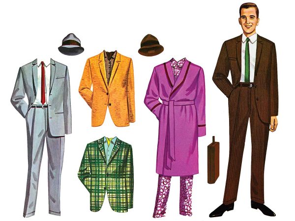 including a gray suit