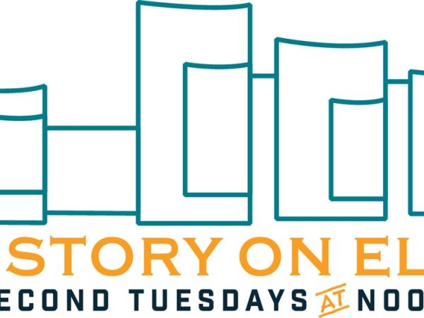 History on Elm graphic with the text "second Tuesdays at noon"