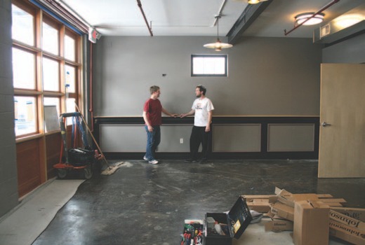 Founders Casey Conway (left) and Wes Wingate (right) are standing in The Bridge, the music venue attached to the new Columbia Academy of Music. The Bridge is having its first concert March 19. Founders Casey Conway (left) and Wes Wingate (right) are standing in The Bridge, the music venue attached to the new Columbia Academy of Music. The Bridge is having its first concert March 19.