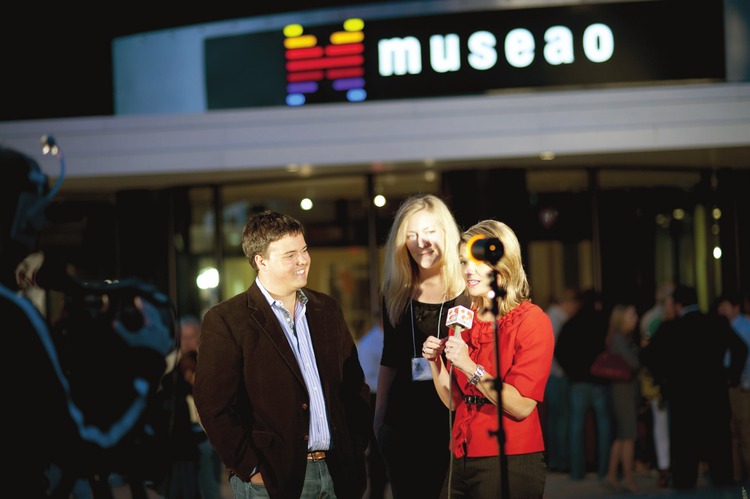 Brent Beshore and Emily Eldridge are interviewed by KOMU's Sara Hill during the Joplin relief telethon. Photo by Tony Irons. Brent Beshore and Emily Eldridge are interviewed by KOMU's Sara Hill during the Joplin relief telethon. Photo by Tony Irons.