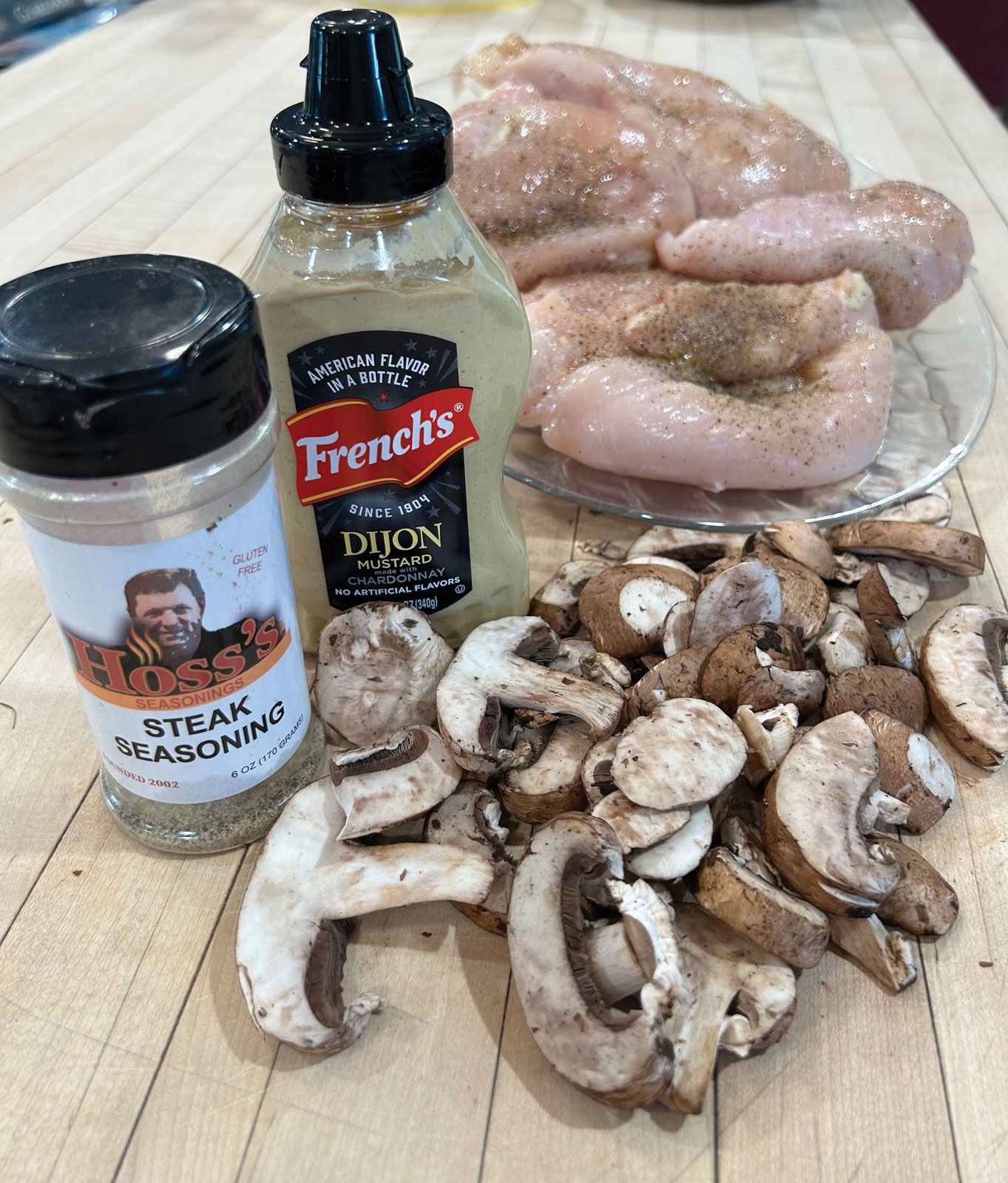 Ingredients for Dijon Mushroom Sauce
