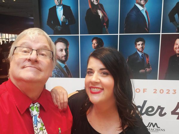 Jodie Jackson Jr and Kim Ambra at 20U40 in 2023
