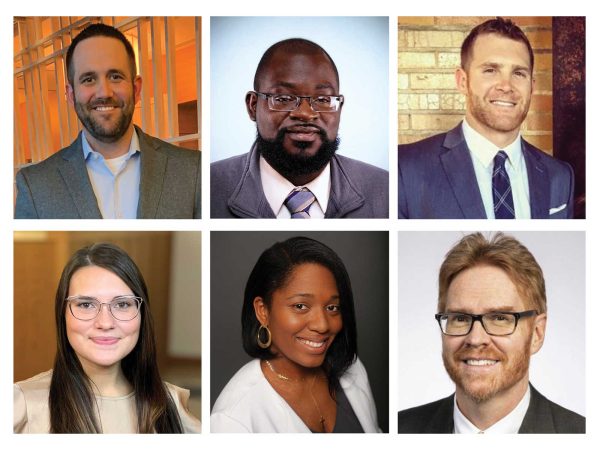 six headshots side by side of individuals in the local community