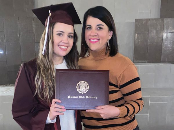 Kim and her daughter on graduation day from Missouri State University