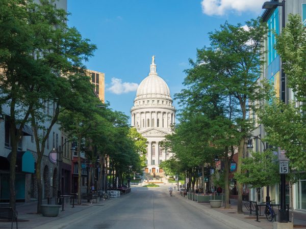 view of street in Madison Wisconsin