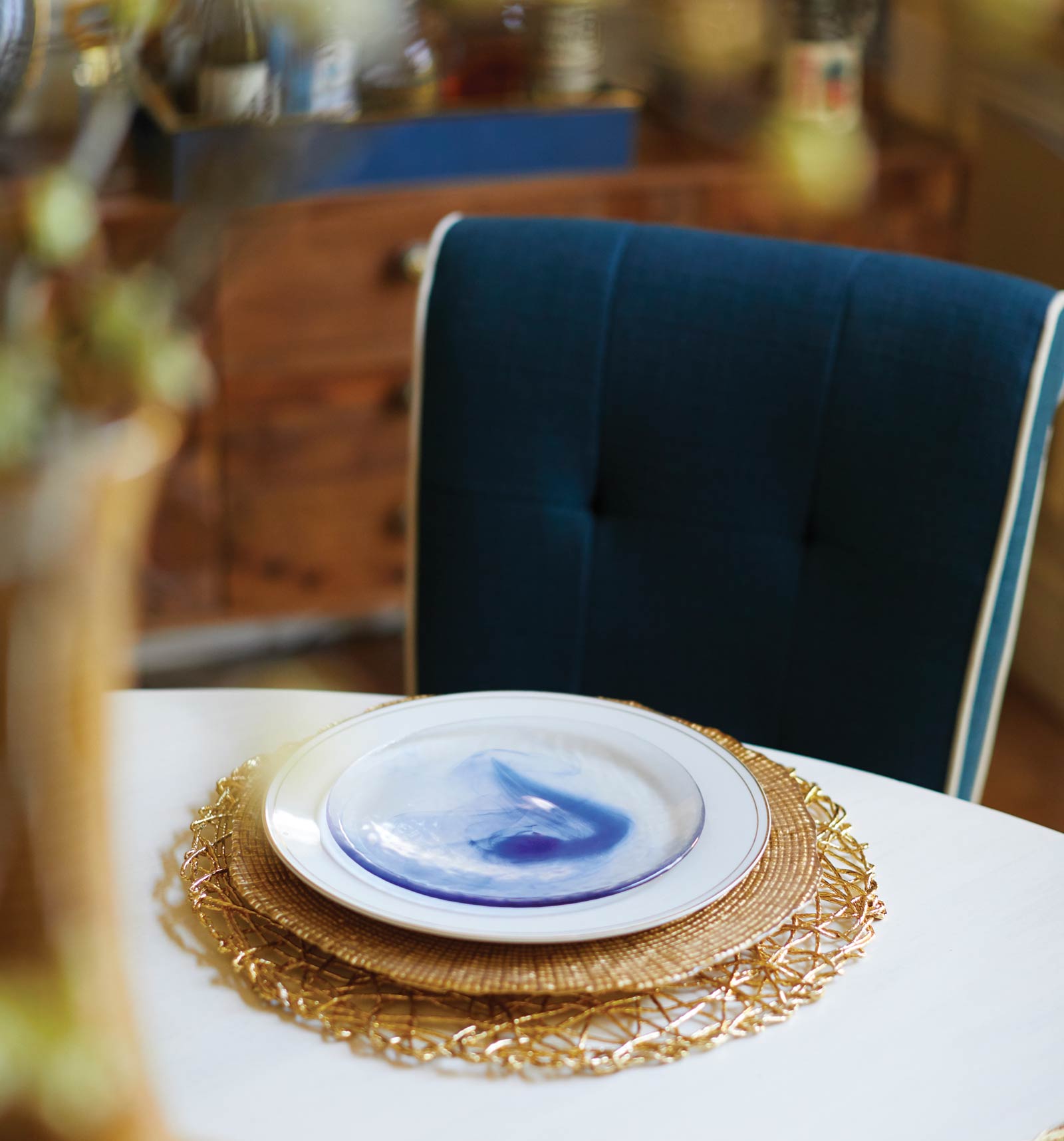 Place setting in the Coleman house