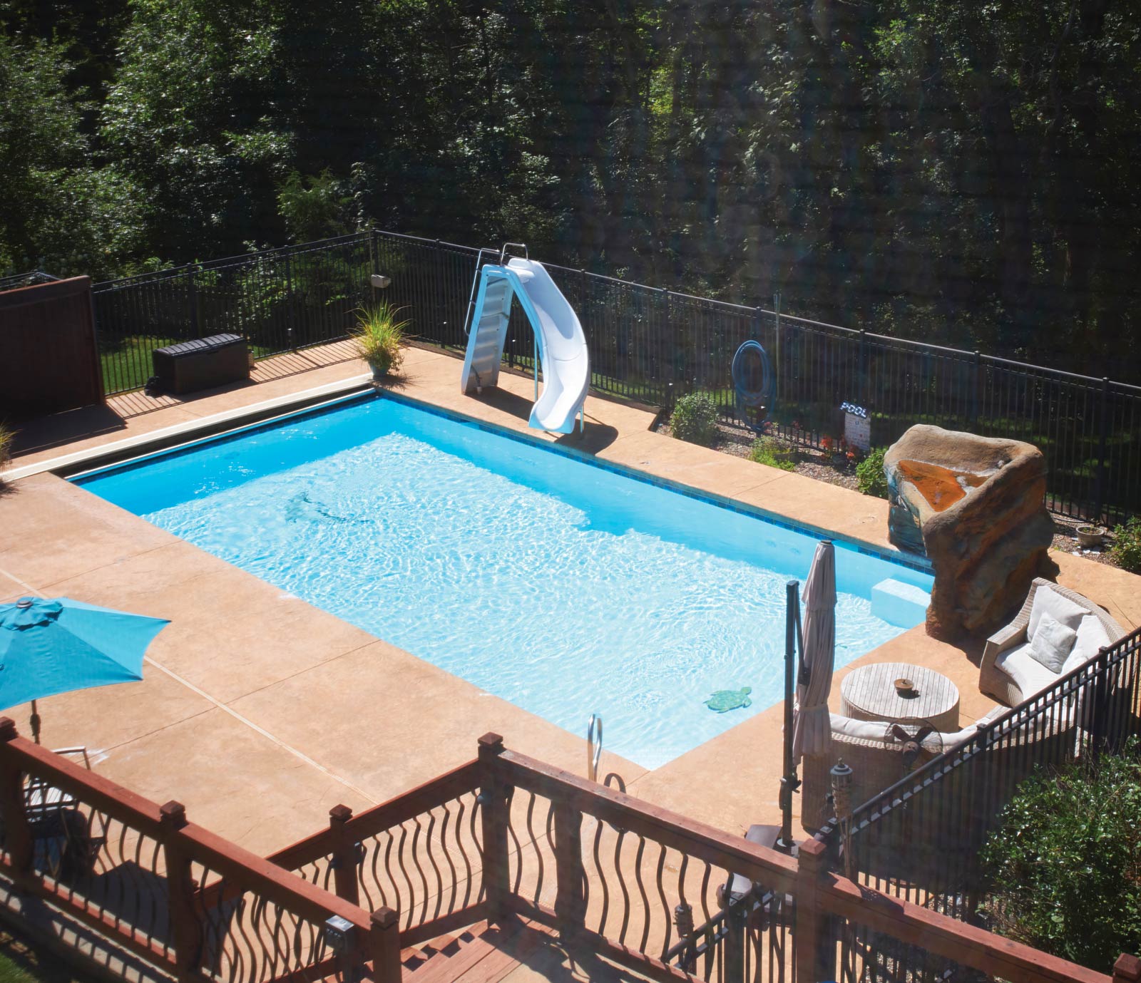 The pool at the Coleman home