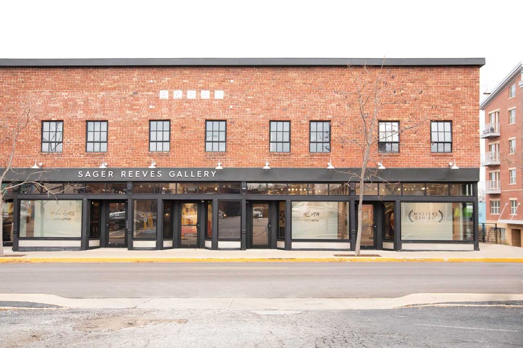 exterior of a brick building with a sign that says "Sager Reeves Gallery"