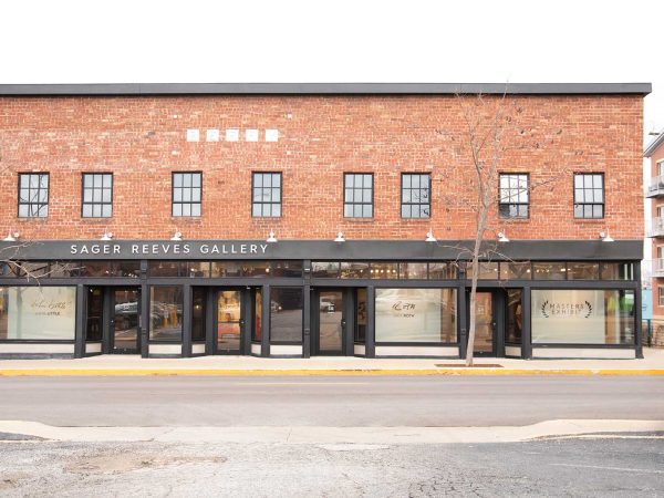 exterior of a brick building with a sign that says "Sager Reeves Gallery"