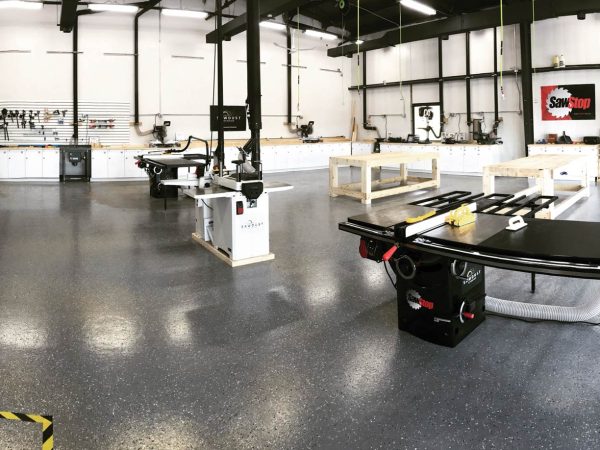 Interior shot of Sawdust Studios